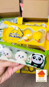 Kẹo Dẻo Marshmallow Hình Vịt Vàng và Gấu Trúc 3D Siêu Đáng Yêu YLF Food