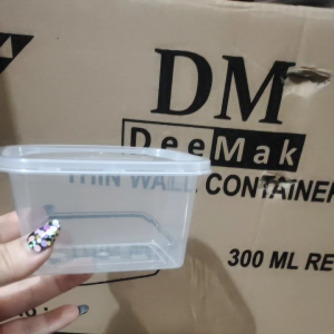 KOTAK MAKAN THINWALL 300ML PERSEGI PANJANG ISI 25PCS