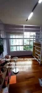 Super single loft bed customize singapore