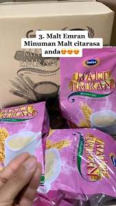 Malt Powder Emran 1kg Product Malaysia - Horlicks Milo Nescafe