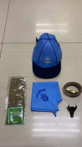 BSP Kid Lat Blue Scouting Accessories 5-in-1 Set: Cap Socks Belt Carabao Scarf.