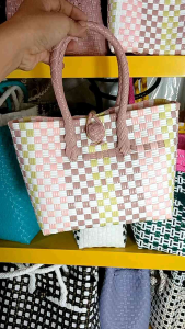 TAS JALI ANYAMAN PREMIUM HANDMADE SIZE XS MOTIF COLOR SOFT RAINBOW - TAS WANITA HANDBAG