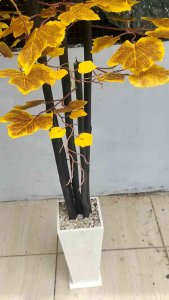 Dekorasi Sudut Ruangan dengan Daun Anggur & Bunga Hias