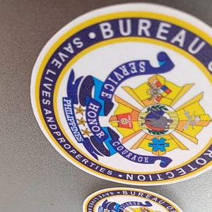 B F P logo HIGH QUALITY VINYL STICKER WITH FROSTED LAMINATED/ WATERPROOF WEATHERPROOF SCRATCHPROOF DECALS ACCESSORIES FOR CARS AND MOTORS ETC. Fabs Decals