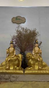 [HCM]Bộ 2 Tượng Văn Thù Phổ Hiền Bồ Tát 40cm | Tượng Phật Hoa Tiên