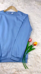 SWTS เสื้อแขนยาวสีฟ้าอ่อน กันหนาว