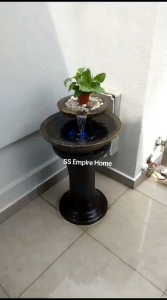 S44 A Curve Brown Feng Shui Water Fountain Pond Kolam Air Sandstone Garden Water Feature Balinese 风水流水喷泉瀑布池 Waterfall