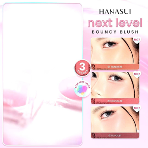 Hanasui Next Level Bouncy Blush - Super Bouncy Blush Long Lasting Blendable Easy To Use Powder Blush Bounce & Kekinian