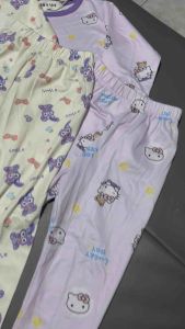 B03 ชุดนอนเด็ก ชุดแขนยาวเด็ก กางเกงขายาวทรงเลกกิ้ง ไซส์ 100-140