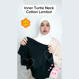 [Size Labuh] Inner Neck Cover Black Edition / Inner Neck Tutup Leher / Inner Turtle Neck / Inner Tutup Dada Muslimah