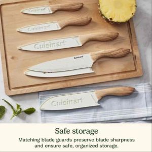 Cuisinart Advantage 10-Pc Ceramic Coated Knife Set (5pcs knife and 5pcs blade guard) C55-10CFWS