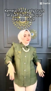 Kemeja Wanita Terbaru Lady Crush: Atasan Kemeja Wanita Lengan Panjang & Shirt Kemeja Blus Korean Style