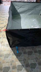 กระชังบกแบบตอกตาไก่สูง50ซม.หนา0.30แถมฟรีท่อระบายน้ำทิ้ง