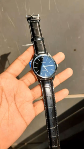 JAM TANGAN CASIO PRIA KULIT MTP-V005L-1B ORIGINAL HITAM