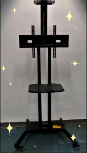 KLC151/SA65T TV Mobile Stand With Wheels / Suitable 32 - 65 / TV Floor Stand / TV Bracket Provided / Premium Quality / Load Capacity 45.5kg / Cables Hide Inside Pole / Durable / Modern / Classic / Residential / Commercial / Office / Events / KALOC