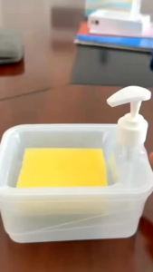 Tempat Sabun Cuci Piring Petak 2IN1 650ML C1001 Soap Pump Dispenser Sabun Cair