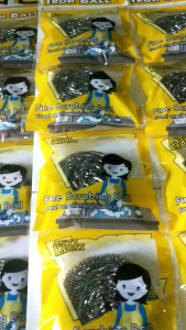 12 pcs iron ball penggosok kawat stainless ampuh bersihkan kotoran di wajan dll