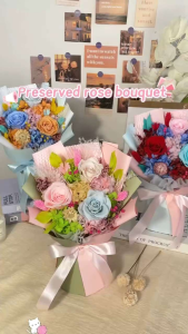 Romantic premium Rose bouquet custom  Box - Handcrafted Preserved Flowers Valentine .  Birthday Mother Days Gifts for Her Eternal