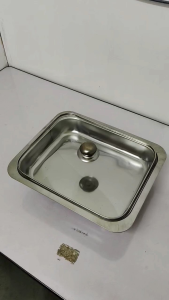 Dulang Makanan Tahan Karat/ Dulang Serbaguna Bertutup/ Stainless Steel Rectangular Tray With Cover / Barbecue Tray