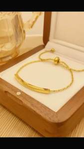 (Titan) B30 Vòng Tay Lắc Tay Nữ Titan Không Đen Thanh Gold Bar Lover Dream Vintage Ring House