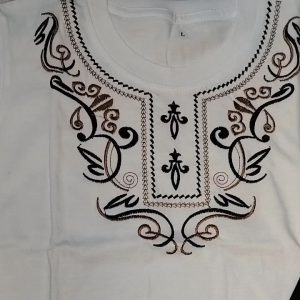 Baju Atasan Kaos KOKO RAMADHAN anak cowok lengan pendek full BORDIR 1-12Tahun Uk.S-3XL HITAM PUTIH