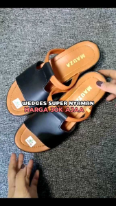 SANDAL WANITA WEDGES KONDANGAN KEKINIAN SUPER RINGAN