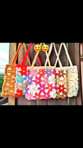กระเป๋า ถุงผ้า งานแฮนด์เมด💯%  มีซับในและกระดุมแม่เหล็ก
