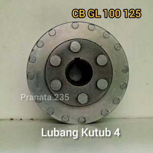 ORIGINAL Magnet Honda CB GL 100 125 JAPAN Lubang Kutub 4 Titik 4 Rotor Fly Wheel GL 100 GL 125 CB 100 CB 125 Kode 11C 439 Mahnet Magnit Mahnit Kimcil