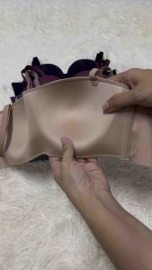 [B7]เสื้อในทรงเกาะอกไร้ขอบ ไร้โครง คัพC-D 34-42 (4ตะขอ4ระดับ)