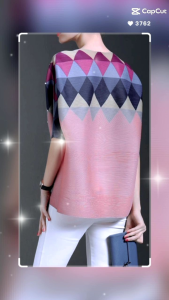 TM 1444 Blouse Kazuko pleats top import