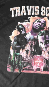 Baju Kaos Musik Rapper Travis Scott Kaos Pria Wanita Dewasa Tebal 24s Murah Keren