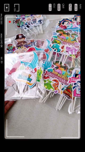 GROSIR TOPPER MURAH 12pcs / CAKE TOPPER FULL STICK / TUSUKAN KUE ULTAH / HIASAN KUE