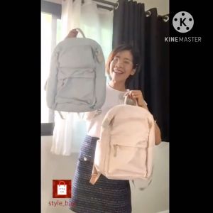 กระเป๋าเป้สายพายหลัง มีช่องใส่คอมพิวเตอร์  สีชมพูหวาน และสีฟ้าสดใสค่ะ พลาสเทล เนื้อผ้าไนลอน มีช่องเก็บของเยอะ มีช่องข้างสำหรับใส่ขวดน้ำ   ด้านหลังสามารถสอดกับกระเป๋าเดินทาง  สามารถสะพายได้ 2 แบบ ทั้งสะพายข้างและสะพายหลัง  มี 2 ขนาด 13-14 นิ้ว ขนาดกระเป๋า