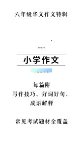 📘 Special EssaySTD6 UASA Chinese Compositions（Hardcopy ）