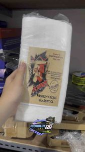 iconblue88 GLASSWOOL BUSA PREMIUM Model KING DRAG THAILAND IMPORT SUPER JUMBO 60x30x15 60cmx30cmx15 Peredam suara Knalpot Anti Bakar Universal