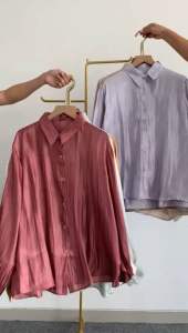 Kemeja Basic Wanita Bahan Shimmer