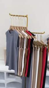 Atasan Wanita Tanktop Bahan Knit Tanpa Lengan