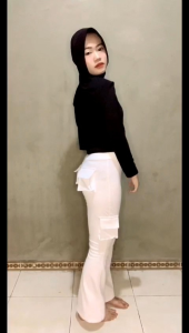 YanSha Celana Olahraga Kargo Cutbray Wanita