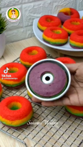 Loyang brownies donat isi 12 pcs diameter 6 - 10 cm / loyang bulat pres tanpa sambungan / loyang brownies bulat