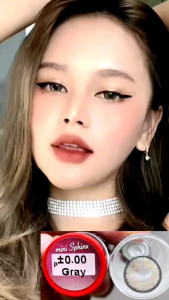 คอนแทคเลนส์ รุ่น Mini Sphinx สีเทา/ตาล Gray/Brown มีค่าสายตาปกติ (0.00) เปลี่ยนแทนทุกเดือน