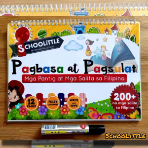 Pagbasa at Pagsulat | Mga Pantig at Mga Salita sa Filipino | Laminated Reading Book in Filipino with Dry Erase Marker