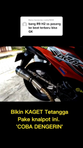 Knalpot R9 h2 Motor Vario Pcx Aerox Nmax Beat Xmax Mio Genio Scoopy Fino