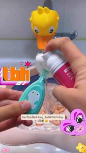 Bàn Chải Đánh Răng Chữ U Xoay 180 Độ Hình Con Vịt Nhiều Màu Sắc An Toàn Cho Bé 2-6 Tuổi