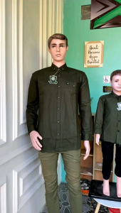 ARMY KEMEJA COUPLE AYAH DAN ANAK LENGAN PANJANG BAHAN KATUN CIGARET KEMEJA POLOS SIGARET
