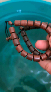 Gelang kayu ulin timbul manang khas kalimantan motif tabung 8 mm