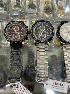 Jam Tangan Pria Viral Original Rantai Analog Tanggal Hari Aktif Tahan Air