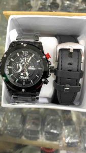 Jam Tangan Pria Viral Original Rantai Analog Tanggal Hari Aktif Tahan Air