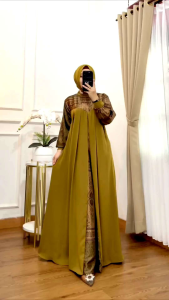 BEENA BASIC // COD GAMIS TERBARU MODEL KASUAL ELEGANT POLOS MIX MOTIF BRAND ONE COLLECTION