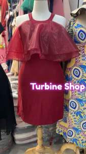 ชุดเดรส เดรสสาว อวบ อ้วน ชุดออกงาน ชุดราตรี XXL ผ้าสกินนี่ แต่งผ้าแก้ว