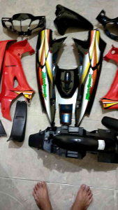 COVER BODY FULLSET BODY HALUS KASAR KARISMA D 125 D MERAH HITAM
